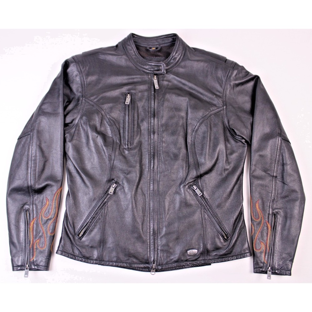 2001 Harley-Davidson Leather Jacket Women's M Vintage Motorcycle Medium Black
